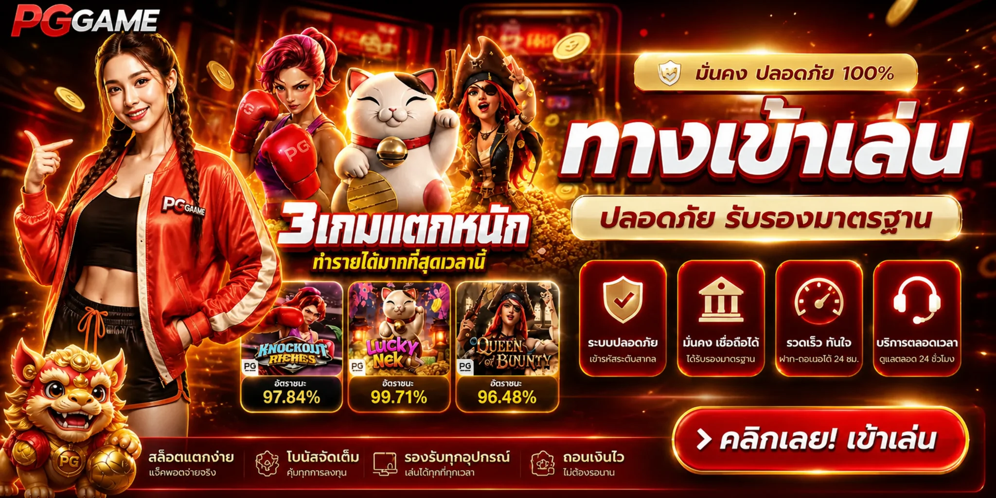 แบนเนอร์ทางเข้า PGGAME อย่างปลอดภัย
